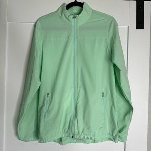 Adidas mint green full zip athletic jacket